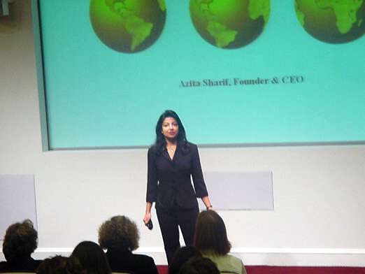 Azita Sharif presenting