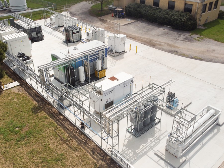 aerial view of hydrogen testing site